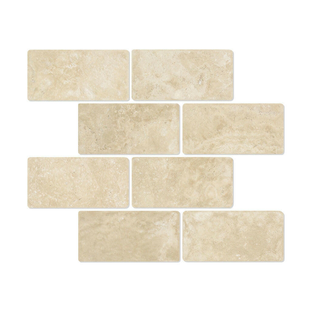 3x6 Durango Cream Travertine Tumbled Tile 3x6 Durango Cream Travertine Tumbled Tile - American Tile Depot