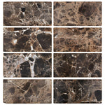 3x6 Emperador Dark Marble Tumbled Tile 3x6 Emperador Dark Marble Tumbled Tile - American Tile Depot