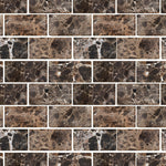3x6 Emperador Dark Marble Tumbled Tile 3x6 Emperador Dark Marble Tumbled Tile - American Tile Depot