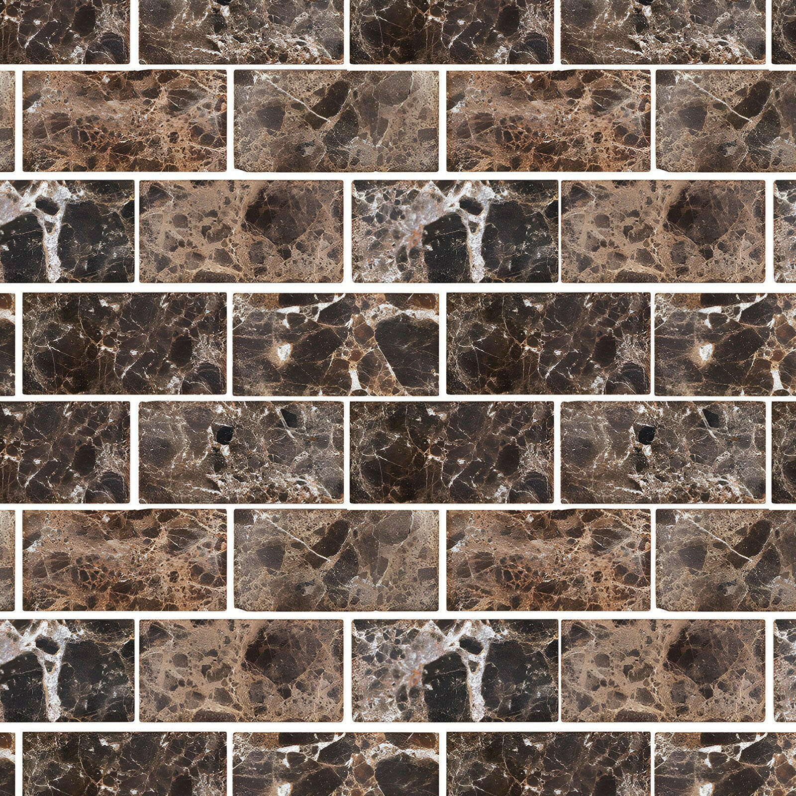 3x6 Emperador Dark Marble Tumbled Tile 3x6 Emperador Dark Marble Tumbled Tile - American Tile Depot