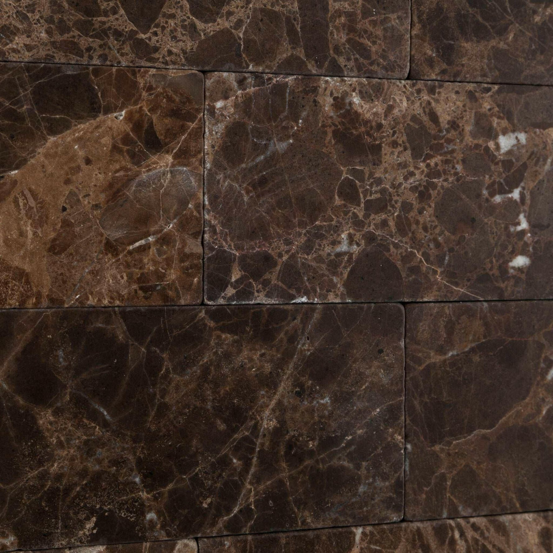 3x6 Emperador Dark Marble Tumbled Tile 3x6 Emperador Dark Marble Tumbled Tile - American Tile Depot