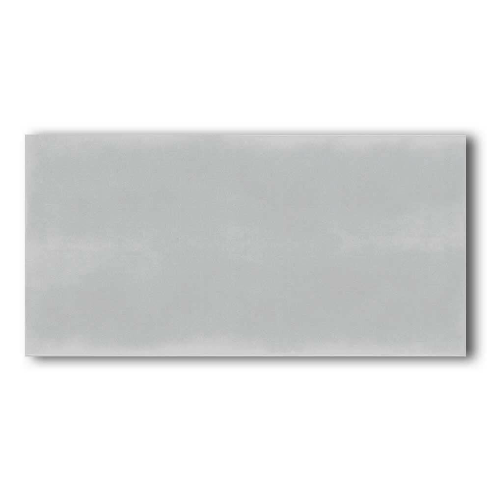 3x6 Faience Tender Gray Concrete Look Glossy Ceramic Wall Tile