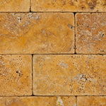 3x6 Gold / Yellow Travertine Tumbled Tile - American Tile Depot