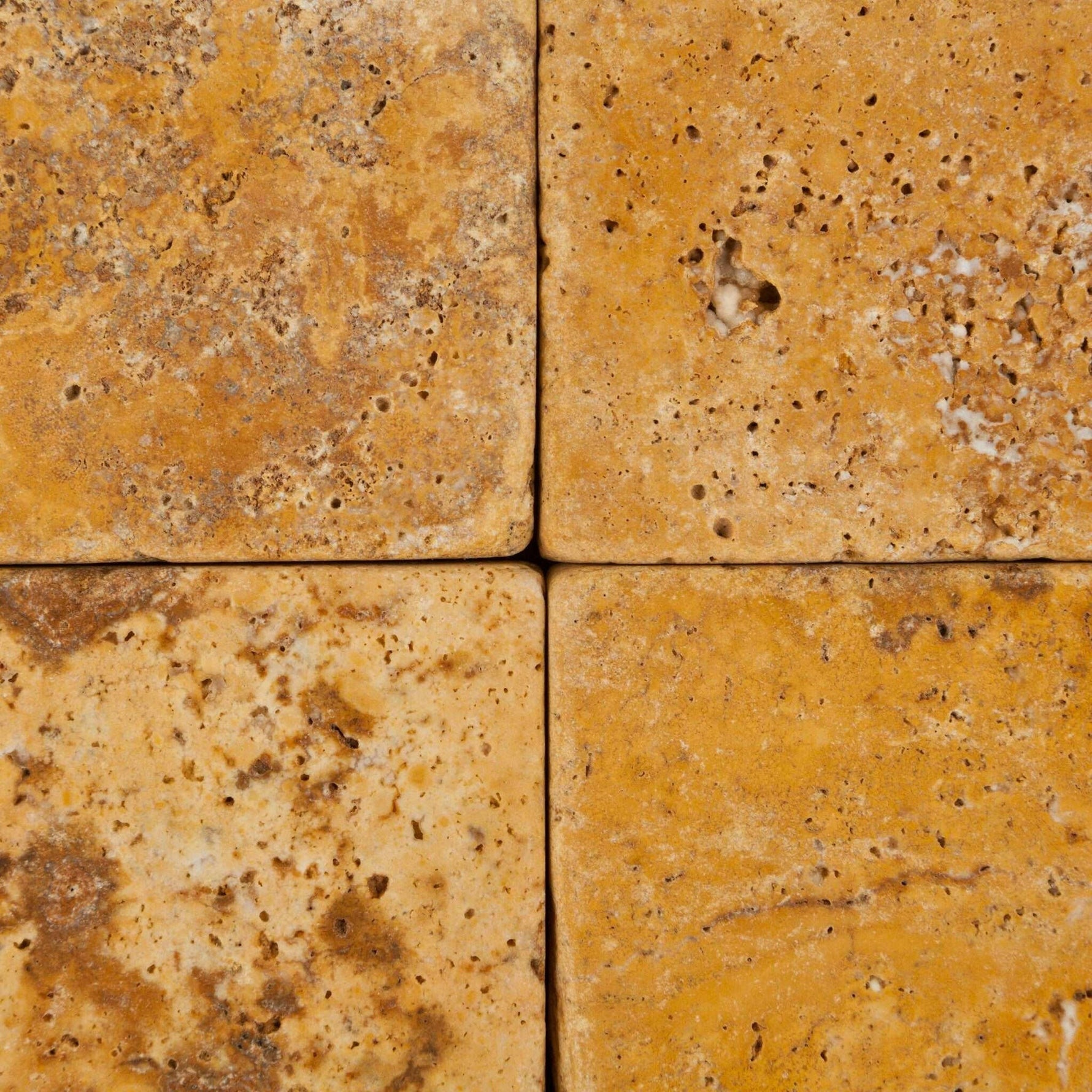 3x6 Gold / Yellow Travertine Tumbled Tile - American Tile Depot
