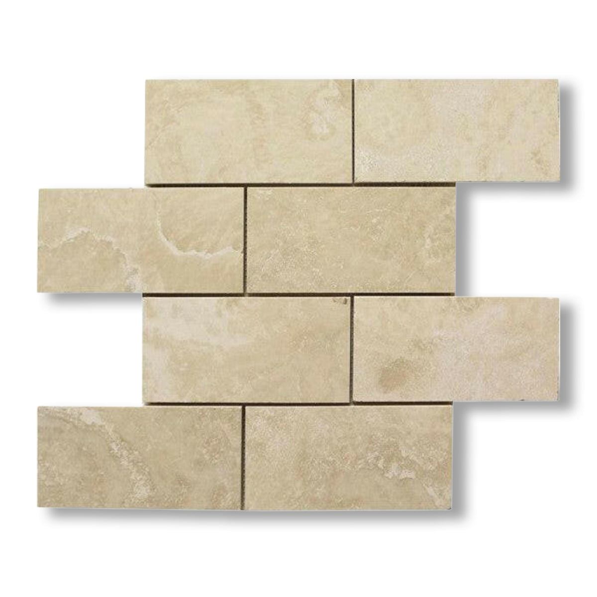 3x6 Ivory Travertine Filled & Honed Tile - American Tile Depot