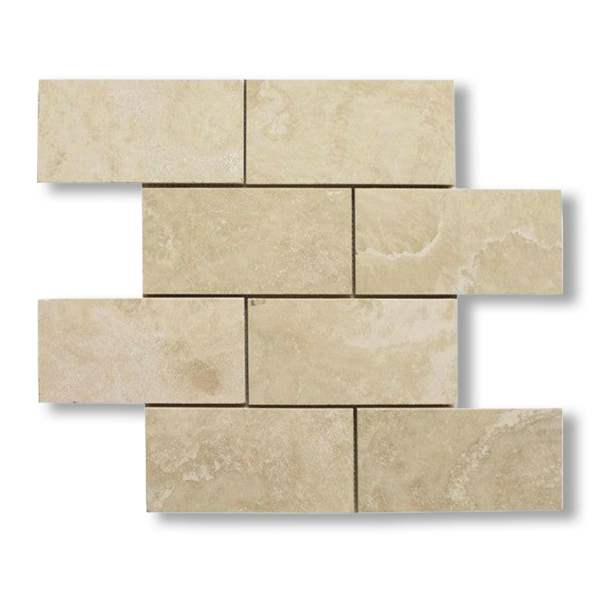 3x6 Ivory Travertine Filled & Honed Tile - American Tile Depot