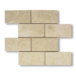 3x6 Ivory Travertine Filled & Honed Tile - American Tile Depot