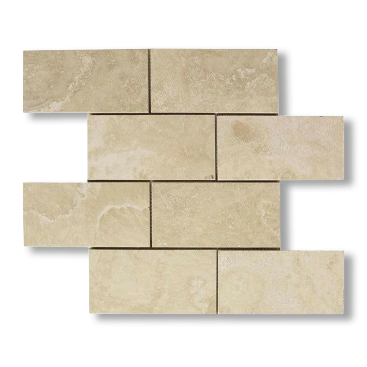 3x6 Ivory Travertine Filled & Honed Tile - American Tile Depot