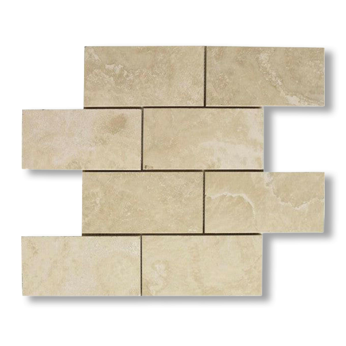 3x6 Ivory Travertine Filled & Honed Tile - American Tile Depot