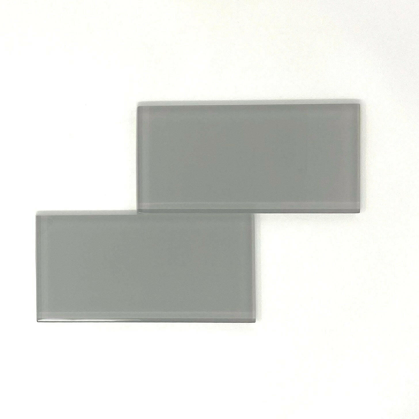 3x6 Mist Gray Glass Subway Tile - Rainbow Series 3x6 Mist Gray Glass Subway Tile - Rainbow Series - American Tile Depot