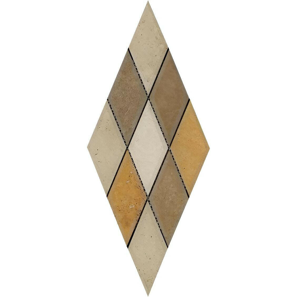 3x6 Mixed Travertine Diamond Honed & Beveled Mosaic Tile 3x6 Mixed Travertine Diamond Honed & Beveled Mosaic Tile - American Tile Depot
