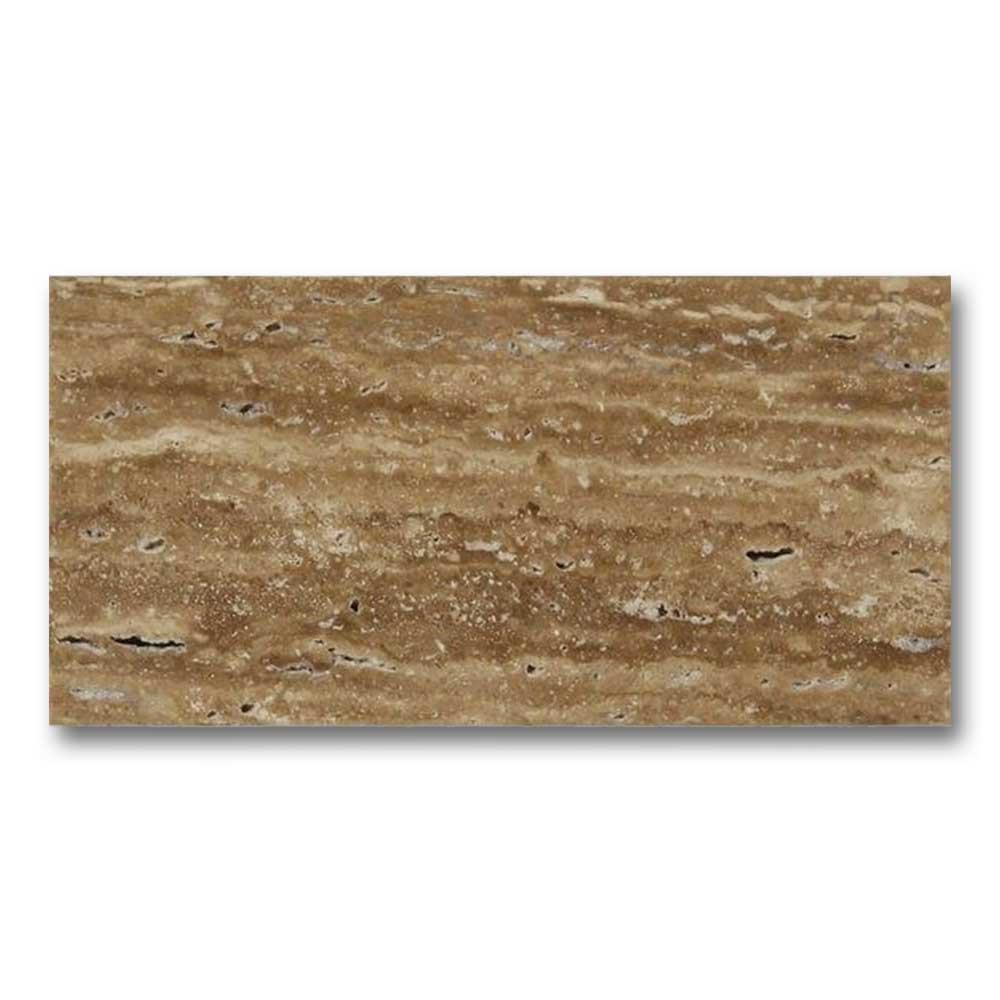 3x6 Noce Exotic Travertine (Vein-Cut) Unfilled & Brushed Tile 3x6 Noce Exotic Travertine (Vein-Cut) Unfilled & Brushed Tile - American Tile Depot
