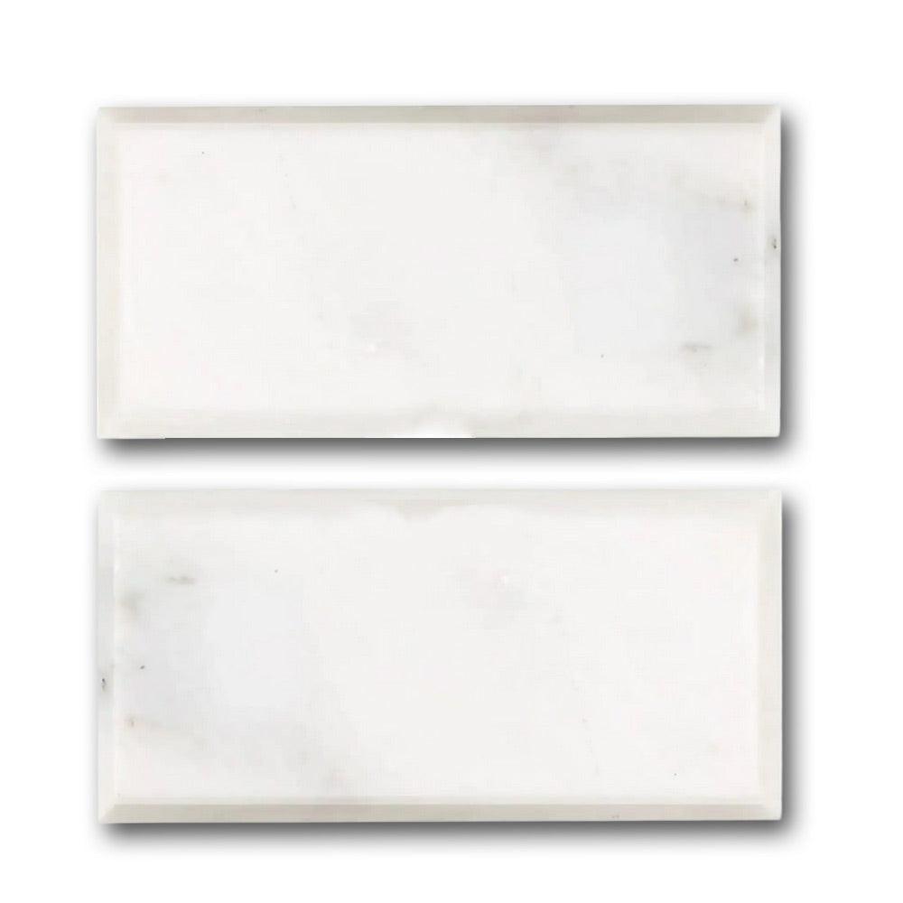 3x6 Oriental White / Asian Statuary Polished & Beveled Tile 3x6 Oriental White / Asian Statuary Polished & Beveled Tile - American Tile Depot