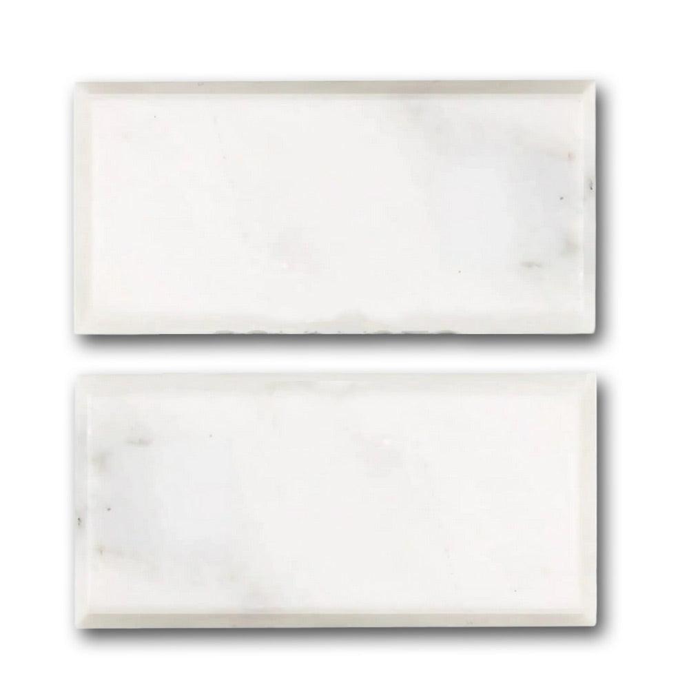 3x6 Oriental White / Asian Statuary Polished & Beveled Tile 3x6 Oriental White / Asian Statuary Polished & Beveled Tile - American Tile Depot