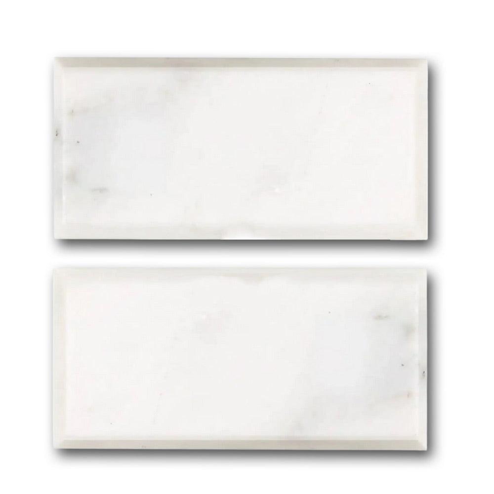 3x6 Oriental White / Asian Statuary Polished & Beveled Tile 3x6 Oriental White / Asian Statuary Polished & Beveled Tile - American Tile Depot