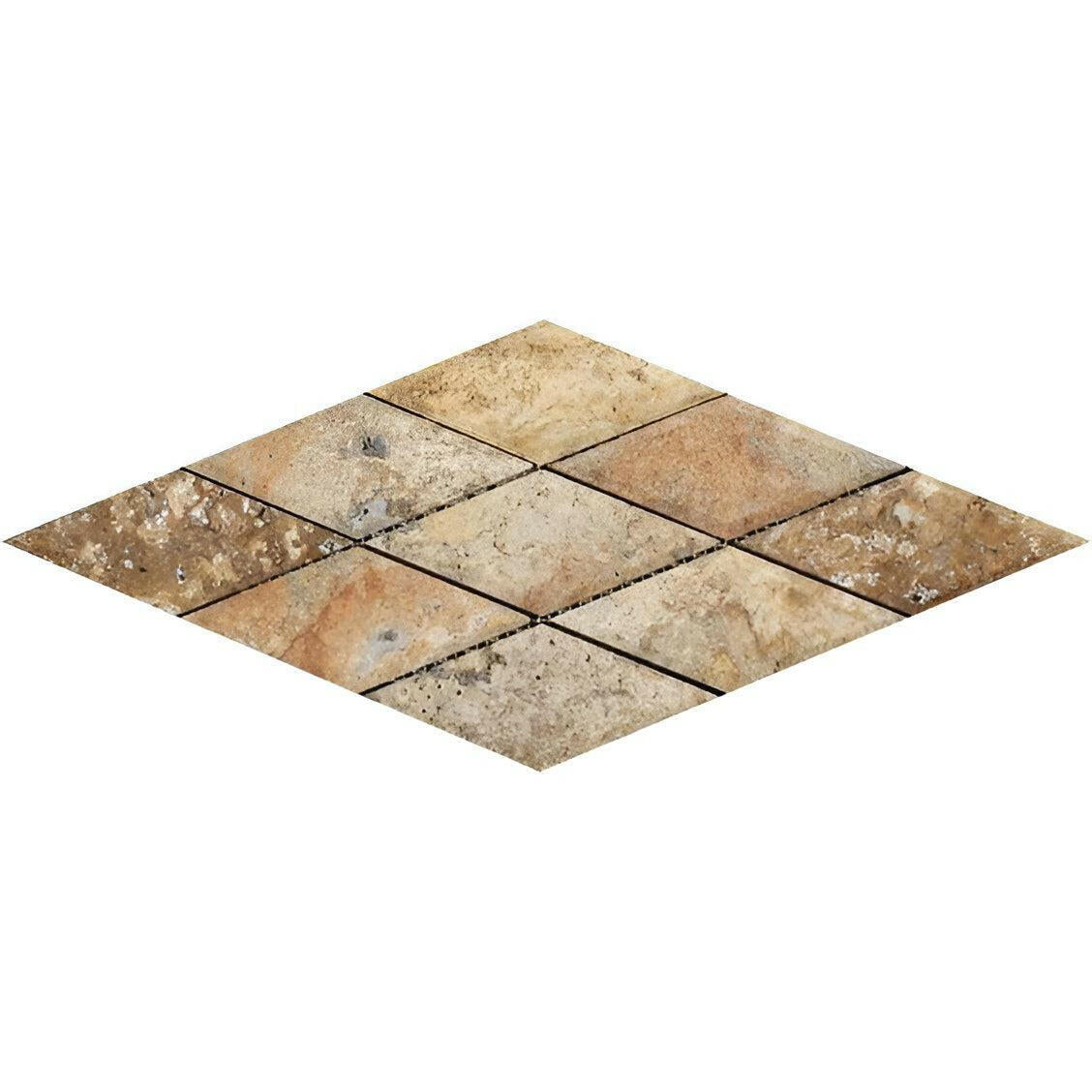 3x6 Scabos Travertine Diamond / Rhomboid Polished & Beveled Mosaic Tile 3x6 Scabos Travertine Diamond / Rhomboid Polished & Beveled Mosaic Tile - American Tile Depot