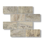 3x6 Silver Travertine Tumbled Tile - American Tile Depot
