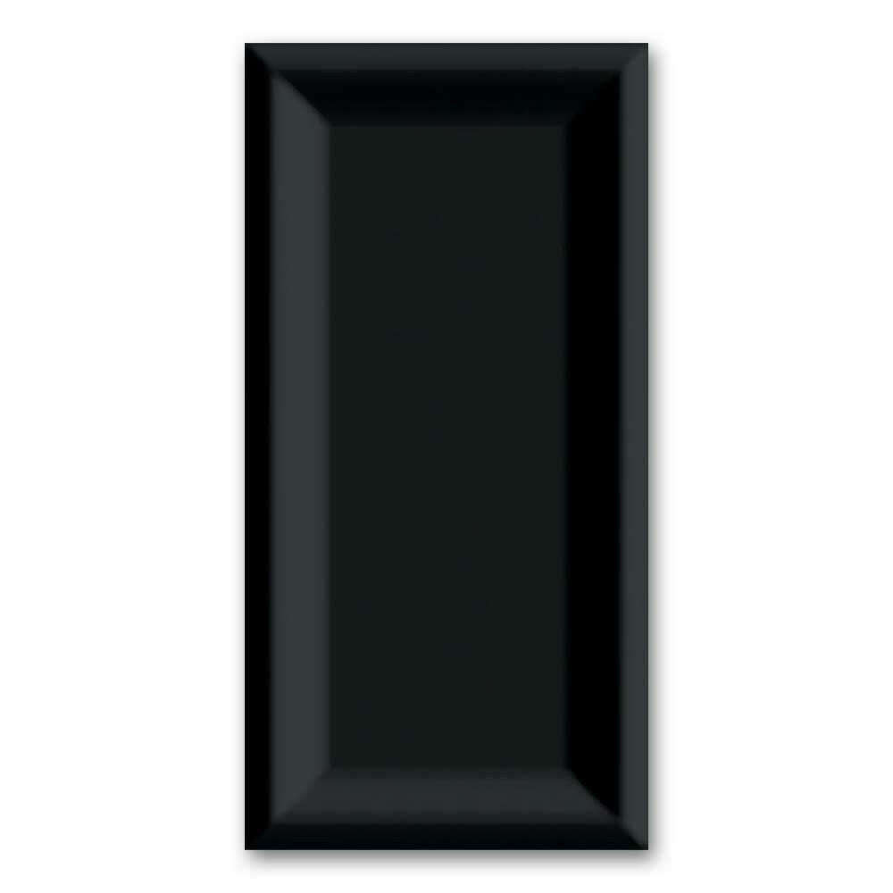 3x6 Strata Black Reverse Beveled Glossy Ceramic Wall Tile 3x6 Strata Black Reverse Beveled Glossy Ceramic Wall Tile - American Tile Depot