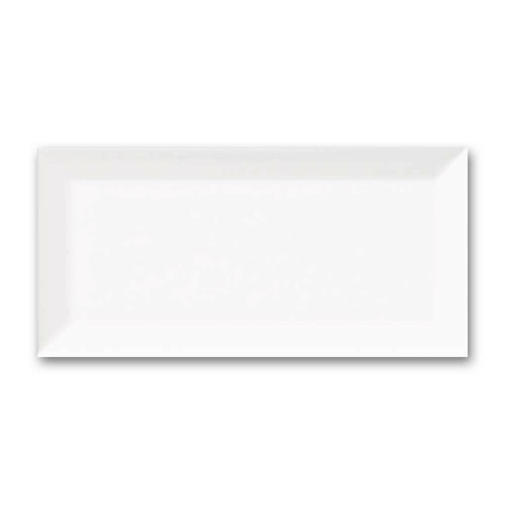 3x6 Strata Snow White Beveled Glossy Ceramic Wall Tile 3x6 Strata Snow White Beveled Glossy Ceramic Wall Tile - American Tile Depot