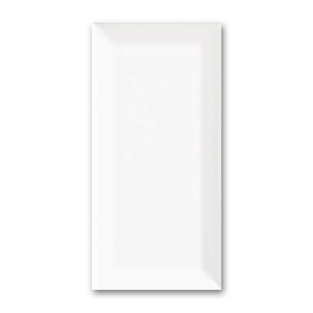 3x6 Strata Snow White Beveled Glossy Ceramic Wall Tile-American Tile Depot