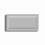 3x6 Strata Tender Gray Matte Solid Color Reverse Beveled Ceramic Tile - American Tile Depot