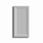 3x6 Strata Tender Gray Matte Solid Color Reverse Beveled Ceramic Tile - American Tile Depot