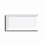3x6 Strata White Ice Beveled Solid Color Matte Ceramic Wall Tile - American Tile Depot