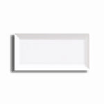 3x6 Strata White Ice Beveled Solid Color Matte Ceramic Wall Tile - American Tile Depot
