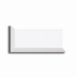 3x6 Strata White Ice Beveled Solid Color Matte Ceramic Wall Tile - American Tile Depot