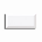 3x6 Strata White Ice Beveled Solid Color Matte Ceramic Wall Tile - American Tile Depot