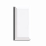 3x6 Strata White Ice Beveled Solid Color Matte Ceramic Wall Tile - American Tile Depot