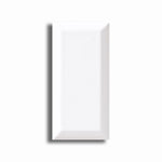 3x6 Strata White Ice Beveled Solid Color Matte Ceramic Wall Tile - American Tile Depot