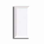 3x6 Strata White Ice Beveled Solid Color Matte Ceramic Wall Tile - American Tile Depot