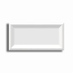 3x6 Strata White Ice Matte Solid Color Reverse Beveled Ceramic Wall Tile - American Tile Depot