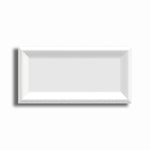 3x6 Strata White Ice Matte Solid Color Reverse Beveled Ceramic Wall Tile - American Tile Depot