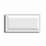 3x6 Strata White Ice Matte Solid Color Reverse Beveled Ceramic Wall Tile - American Tile Depot