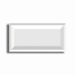 3x6 Strata White Ice Matte Solid Color Reverse Beveled Ceramic Wall Tile - American Tile Depot