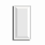 3x6 Strata White Ice Matte Solid Color Reverse Beveled Ceramic Wall Tile - American Tile Depot