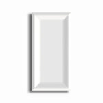 3x6 Strata White Ice Matte Solid Color Reverse Beveled Ceramic Wall Tile - American Tile Depot