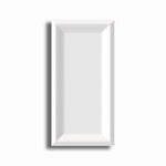 3x6 Strata White Ice Matte Solid Color Reverse Beveled Ceramic Wall Tile - American Tile Depot