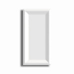 3x6 Strata White Ice Matte Solid Color Reverse Beveled Ceramic Wall Tile - American Tile Depot