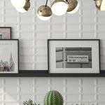 3x6 Strata White Ice Reverse Beveled Glossy Ceramic Wall Tile 3x6 Strata White Ice Reverse Beveled Glossy Ceramic Wall Tile - American Tile Depot