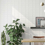 3x6 Strata White Ice Reverse Beveled Glossy Ceramic Wall Tile 3x6 Strata White Ice Reverse Beveled Glossy Ceramic Wall Tile - American Tile Depot