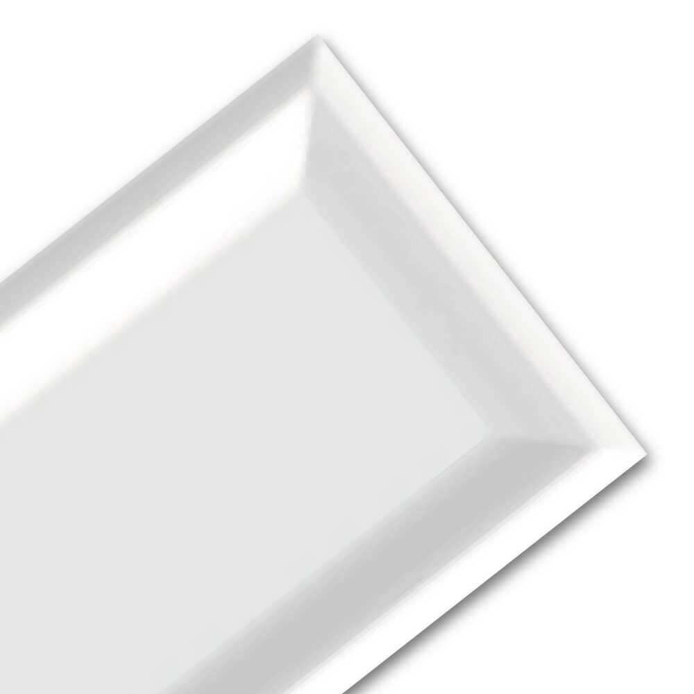 3x6 Strata White Ice Reverse Beveled Glossy Ceramic Wall Tile 3x6 Strata White Ice Reverse Beveled Glossy Ceramic Wall Tile - American Tile Depot