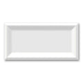 3x6 White Ice Reverse Beveled Glossy