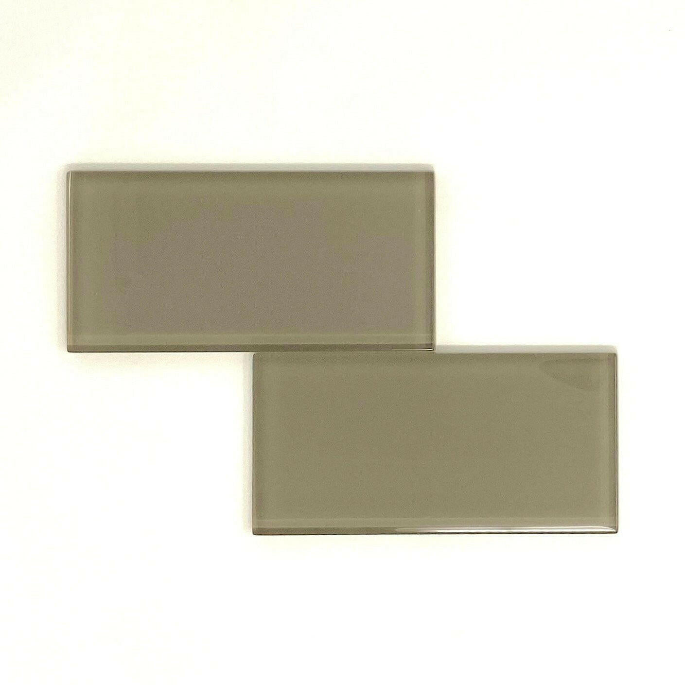 3x6 Taupe Glass Subway Tile - Rainbow Series 3x6 Taupe Glass Subway Tile - Rainbow Series - American Tile Depot