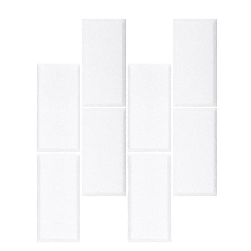 3x6 Thassos White Marble Polished & Beveled Tile 3x6 Thassos White Marble Polished & Beveled Tile - American Tile Depot