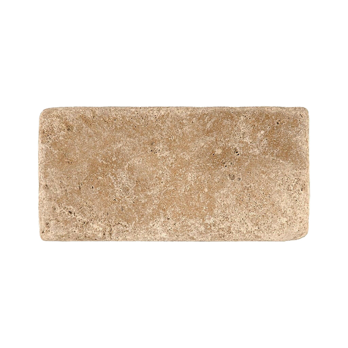 3x6 Walnut Travertine Tumbled Tile - American Tile Depot