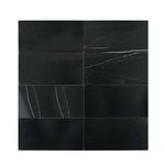 3x6 Black Marquina Marble Polished Tile-American Tile Depot