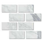 3x6 Italian Statuary White Marble Honed Tile-American Tile Depot